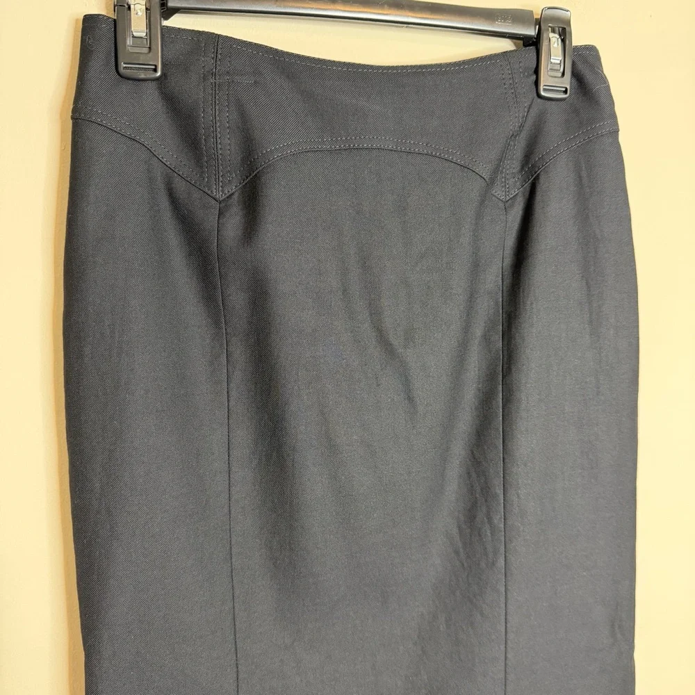 Gianni Versace Vintage Elegant Black Pencil Skirt Size 42 US 6